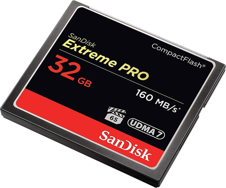 SanDisk Extreme Pro CompactFlash Speicherkarte 32GB (UDMA7, 4K-UHD- und Full-HD-Videos, VPG 65, temp