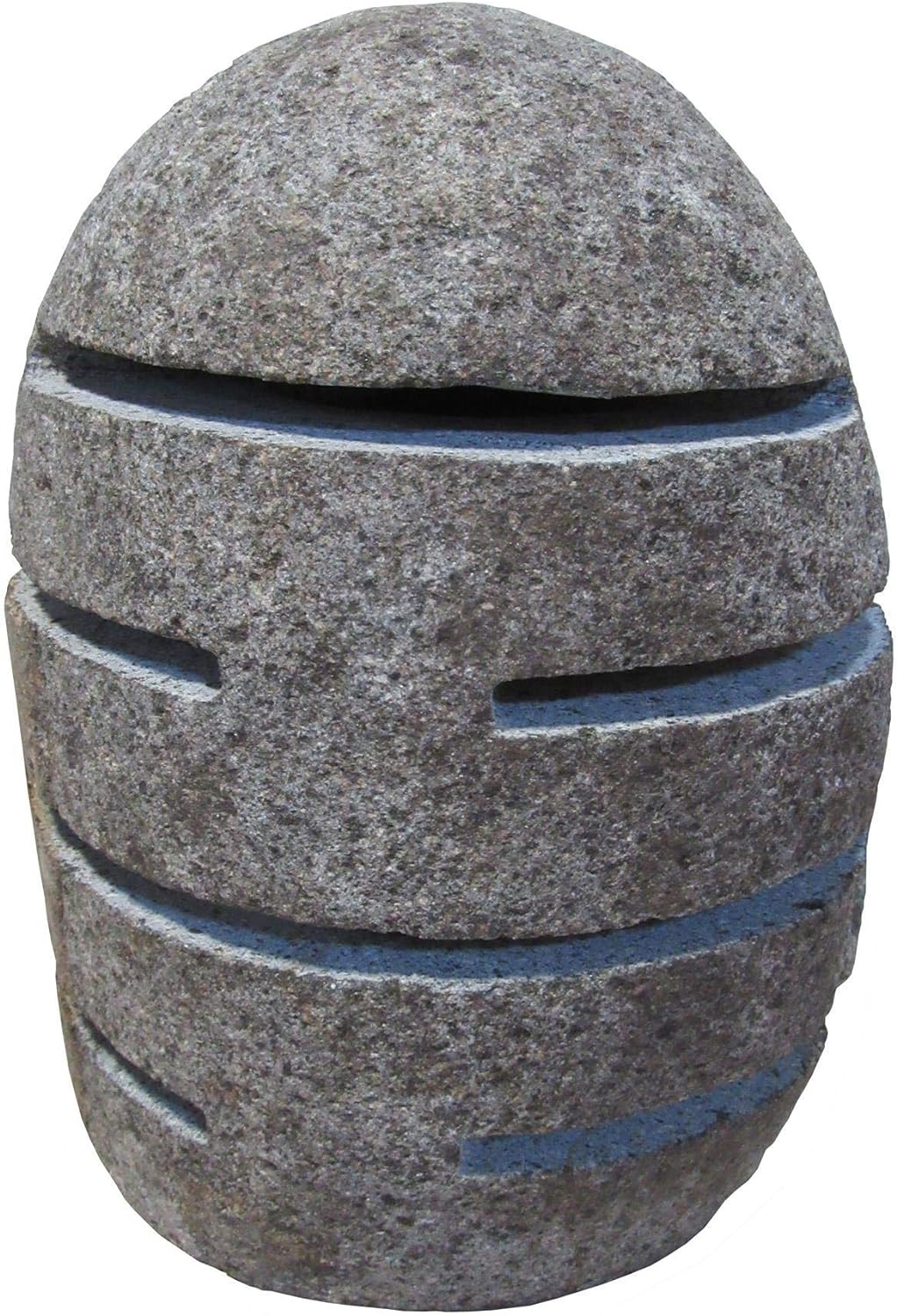 STONE art & more Steinlaterne mit Leuchtschlitzen, H 20-25 cm, Teelichthalter, Steinmetzarbeit aus F
