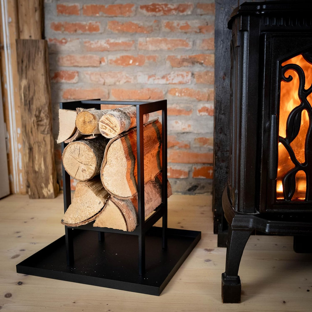 Kapaga - Untergestell für Holzkörbe oder Kaminholzregal 45x45 cm, Sockel für Kamin, Brennholzständer