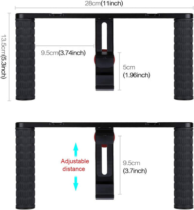 PULUZ 4-in-1 Vlogging Live Broadcast 11,7 cm Ring LED Selfie Licht Smartphone Video Rig Griff Stabil