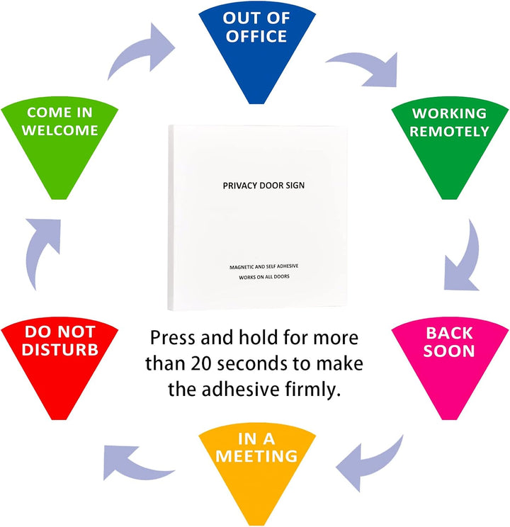Büro-Türschild, Aufschrift "Do Not Disturb/Come in Welcome/Out of Office/in a Meeting/Back Soon/Work