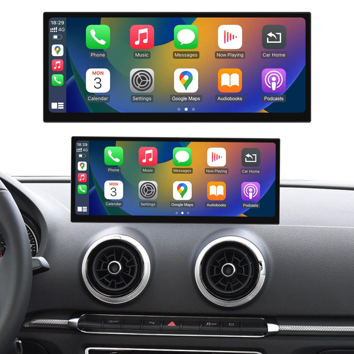 Road Top 12,3 Zoll Autoradio CarPlay für Audi A3/S3 mit MIB (2014-2019) | Linux HD Touchscreen, Wire