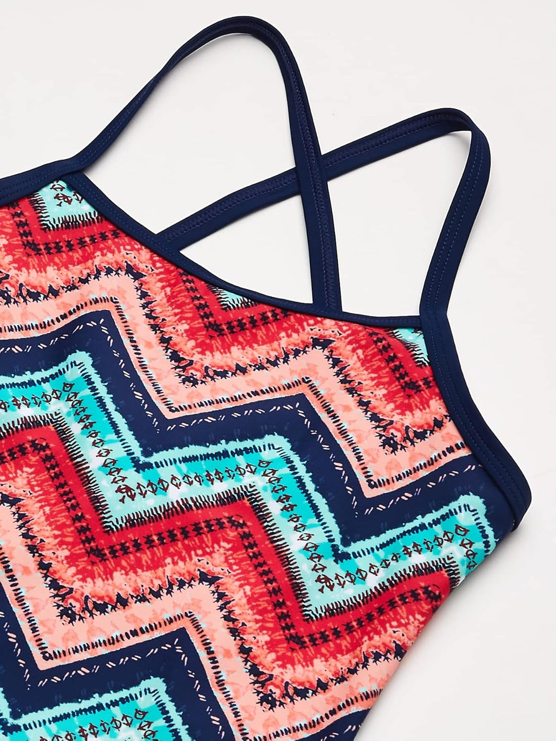 Kanu Surf Mädchen Kirsten Badeanzug Chevron Beach Sport Banded Einteiler Badeanzug 5 Kirsten Coral C