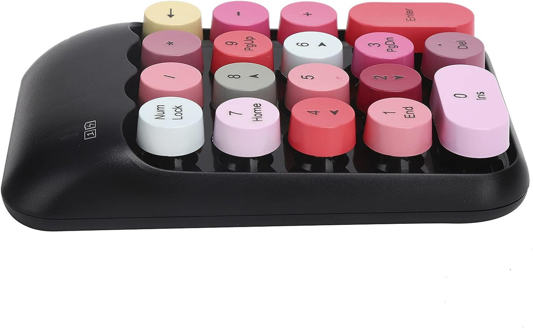 Mechanische Zifferntastatur, 2.4G Wireless 18-Tasten-Zifferblock, Mischfarben-Nette Retro-Numpad-Tas