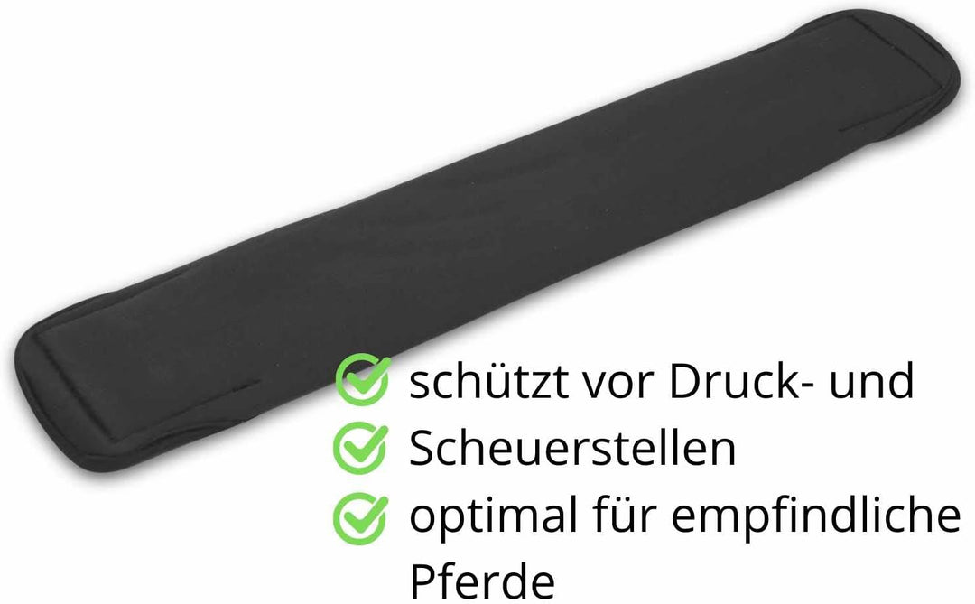 Amesbichler AMKA Sattelgurt Neopren Kurzgurt Dressurgurt schwarz | Bauchgurt für Pferde Sattel 50, 5
