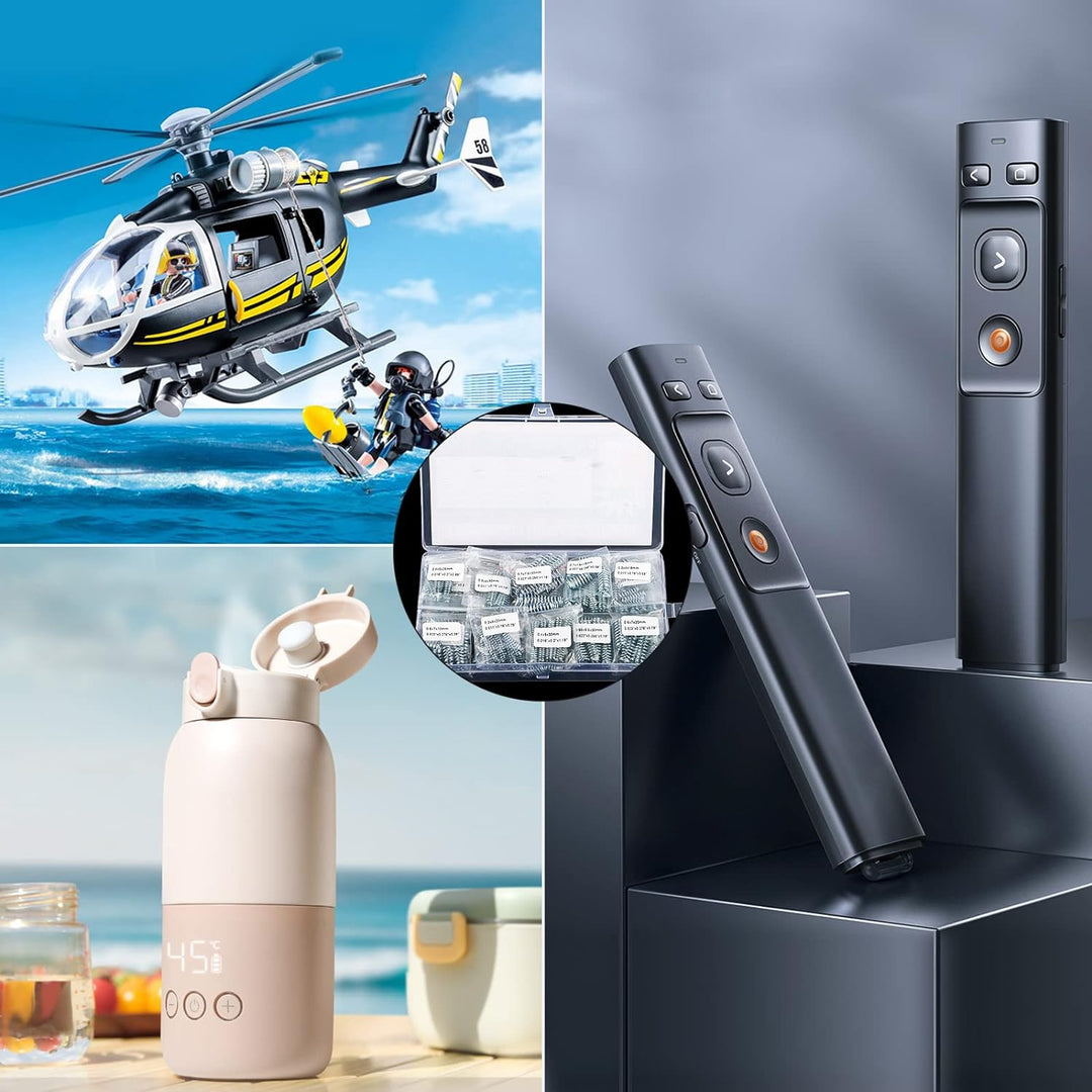 Druckfedern Sortiment Kit, 30 verschiedene Grössen, 300 Stück Mini-Edelstahlfedern für Reparaturen