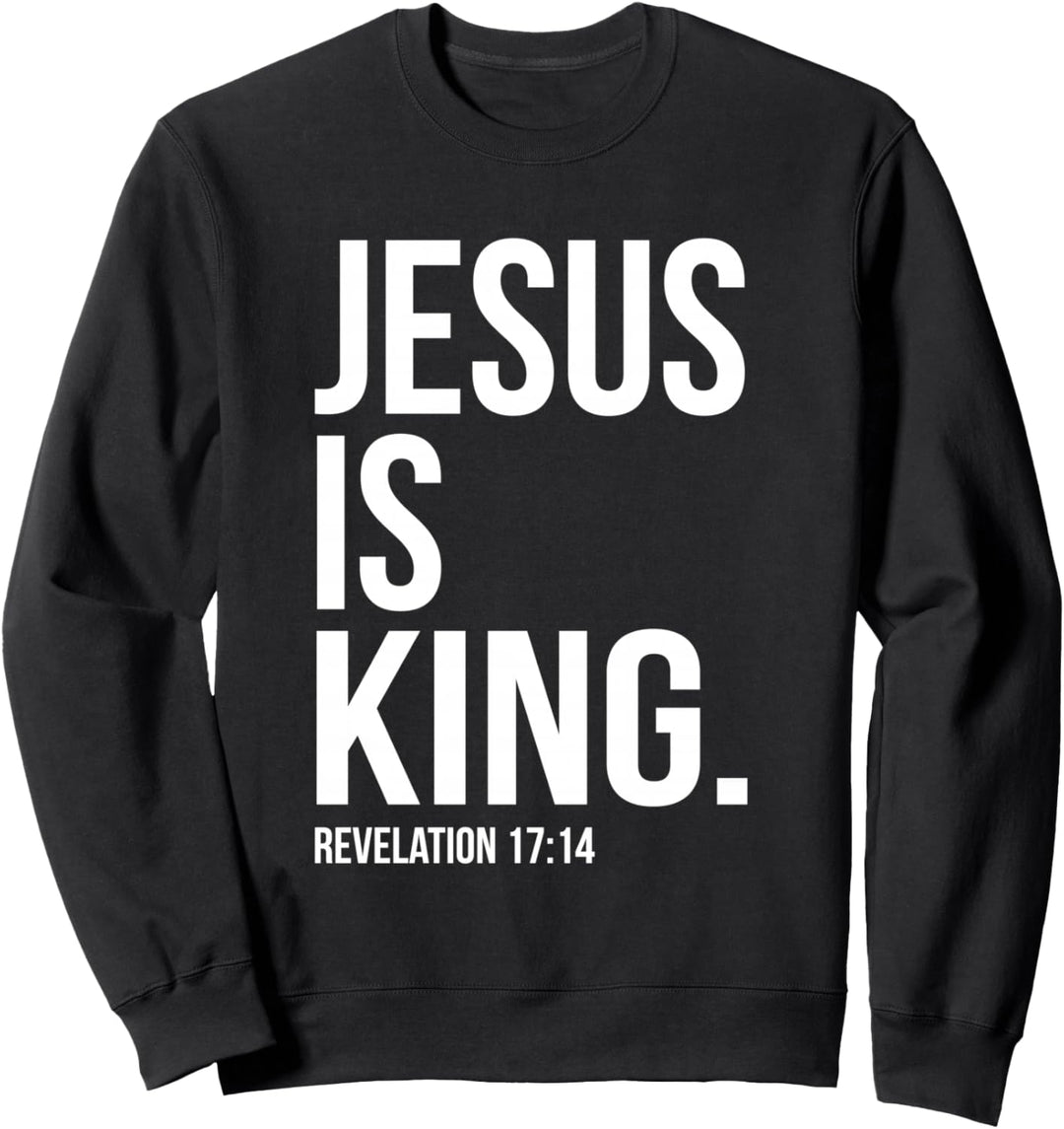 Jesus ist König Bibel Schrift Zitat Christian Sweatshirt