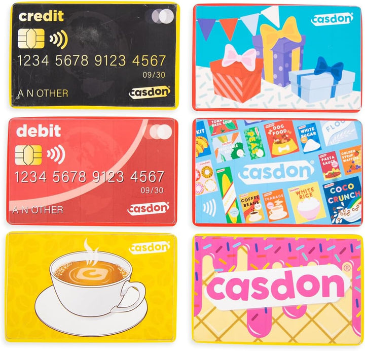 Casdon Spielgeld- & Spielzeugkarten-Set (€), Komplettes Geld-Spielzeugset, Enthält 80 Spielscheine u