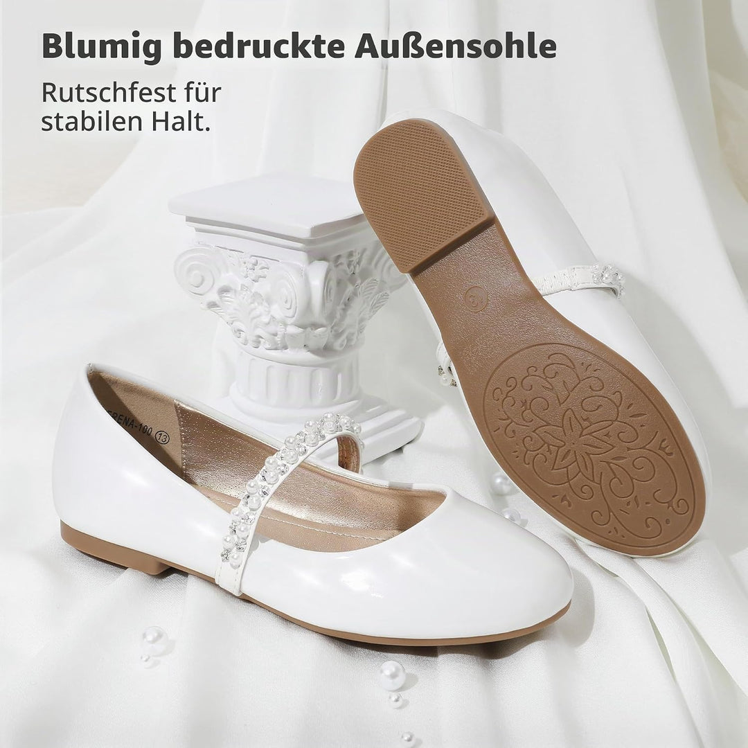 DREAM PAIRS Mädchen Mary Jane Strap Flache Schuhe Ballerinas Prinzessin Schuhe Flache Schulschuhe