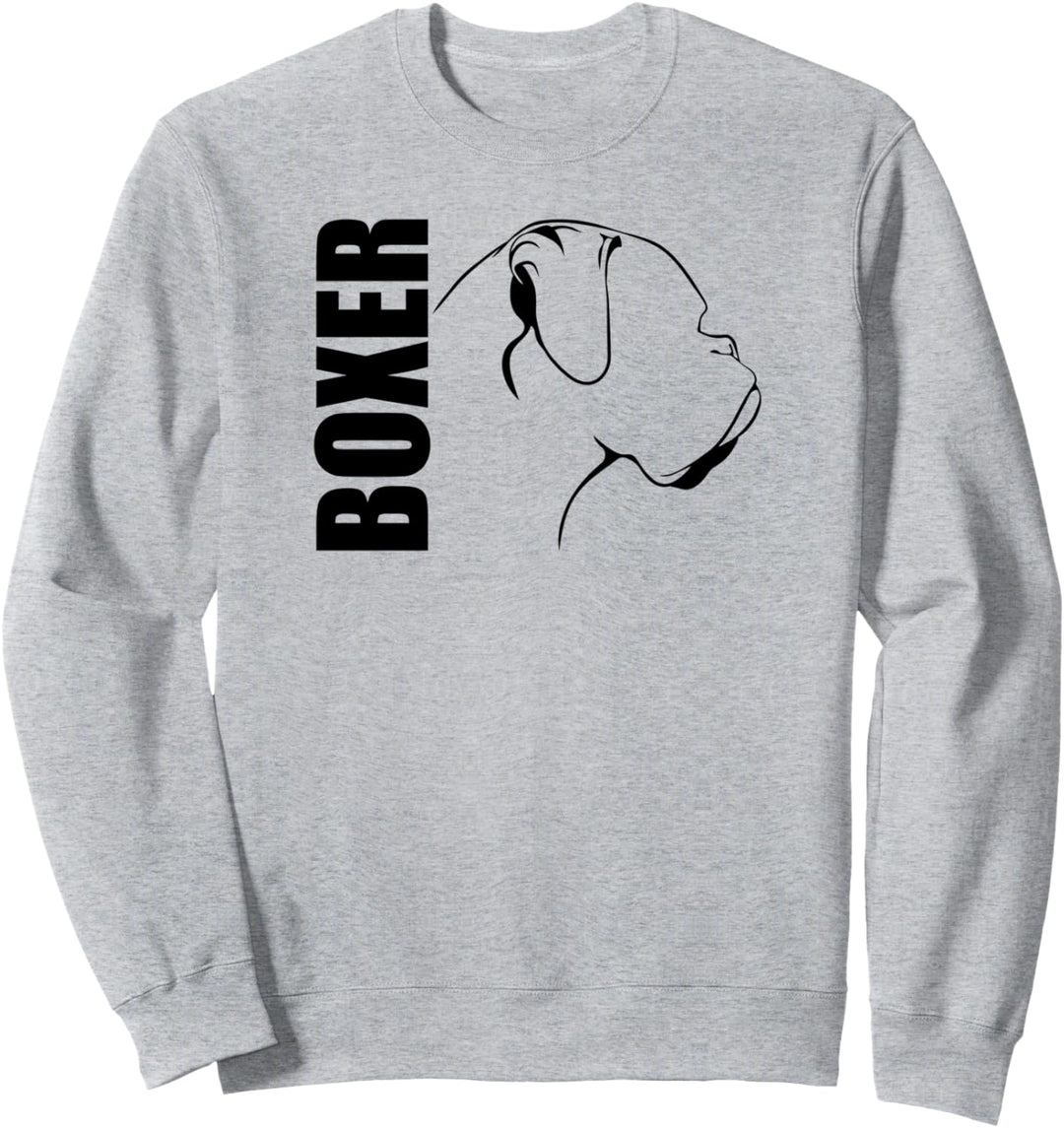 Deutscher Boxer Profil Hunderasse Hund Hunde Sweatshirt