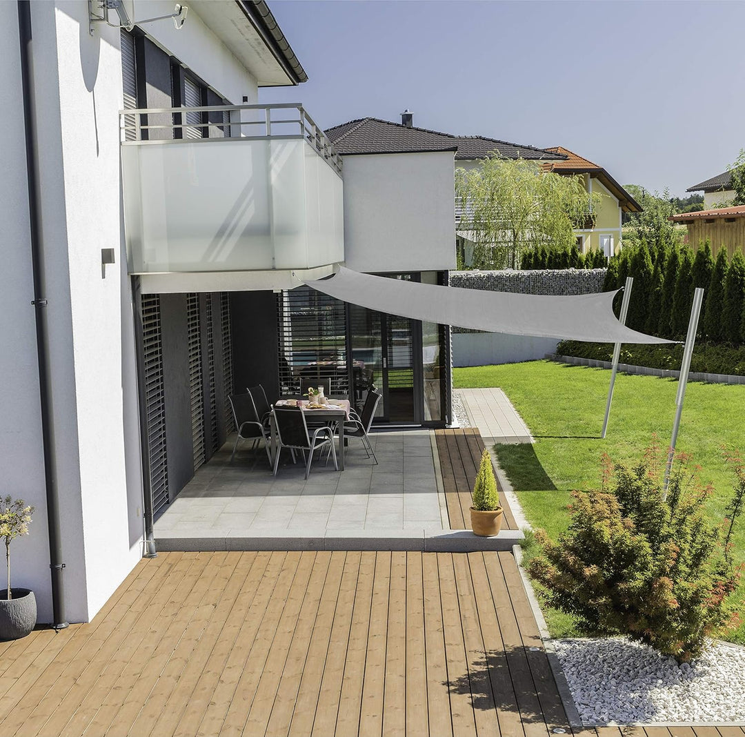 Windhager Sonnensegel Capri Quadrat 4 x 4 m (gleichschenkelig), Sonnenschutz für Garten &amp; Terrasse,
