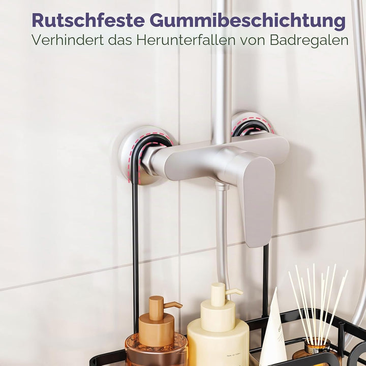 SWTYMIKI Duschablage zum Hängen Duschregal Hängend - Duschregal zum Hängen mit Seifenhalter, 11 Hake