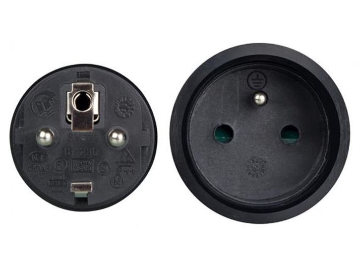 PEREL - EC05R15 Gummi Verlängerungskabel, Kabellänge 5 m, Schwarz 176604