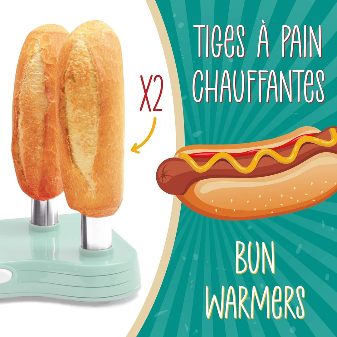 SCRAP COOKING 601 Hot Dogs Maschine für 12 Wurst & 2 Brote, Retro-Stil, Vintage, Grillen, Partys, Ke