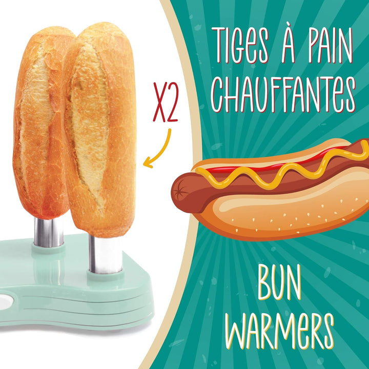 SCRAP COOKING 601 Hot Dogs Maschine für 12 Wurst & 2 Brote, Retro-Stil, Vintage, Grillen, Partys, Ke
