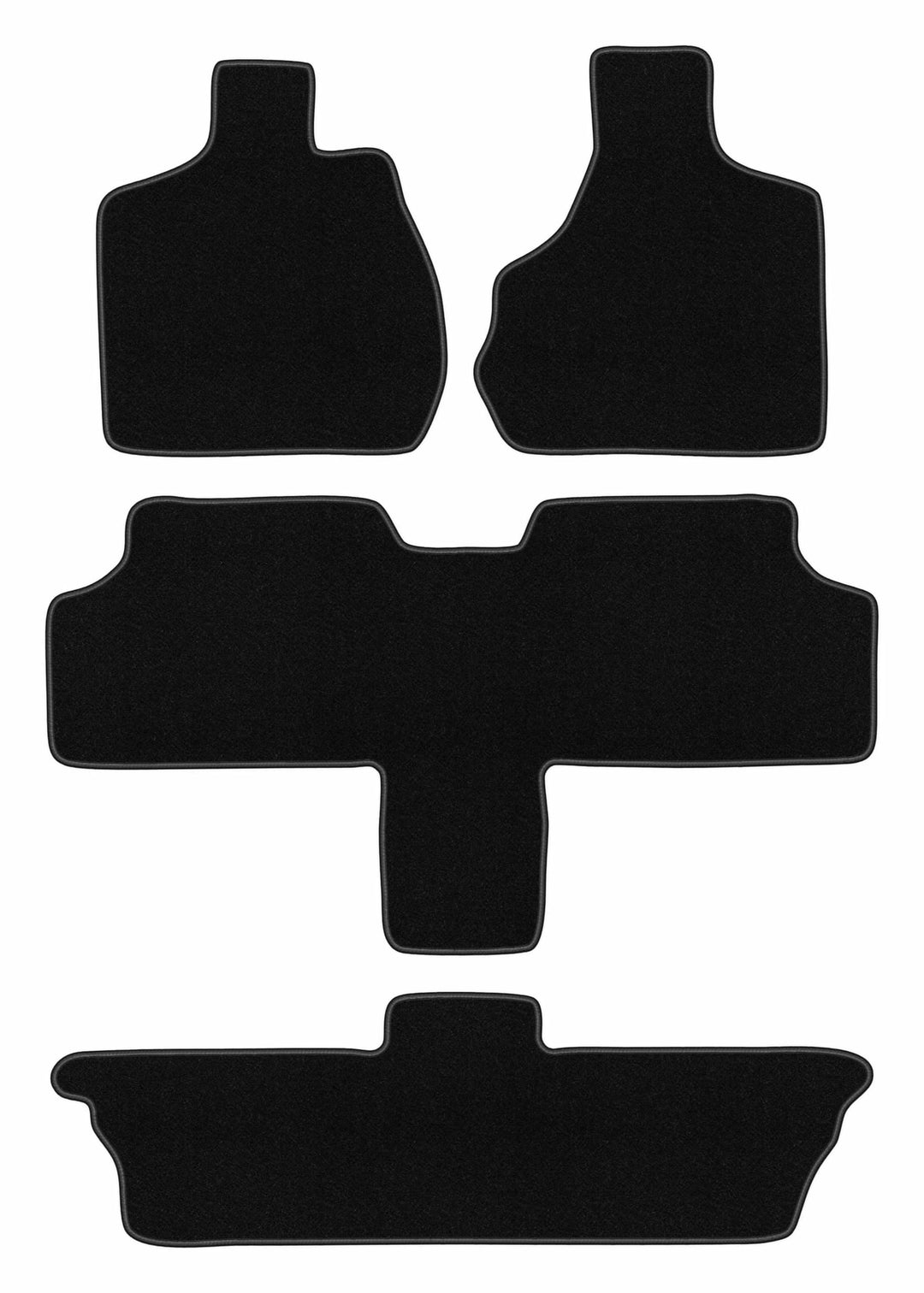 Velours Fussmatten passend für Chrysler Town&Country IV (2000-2008) | Qualität: Basic - Genaue Passf