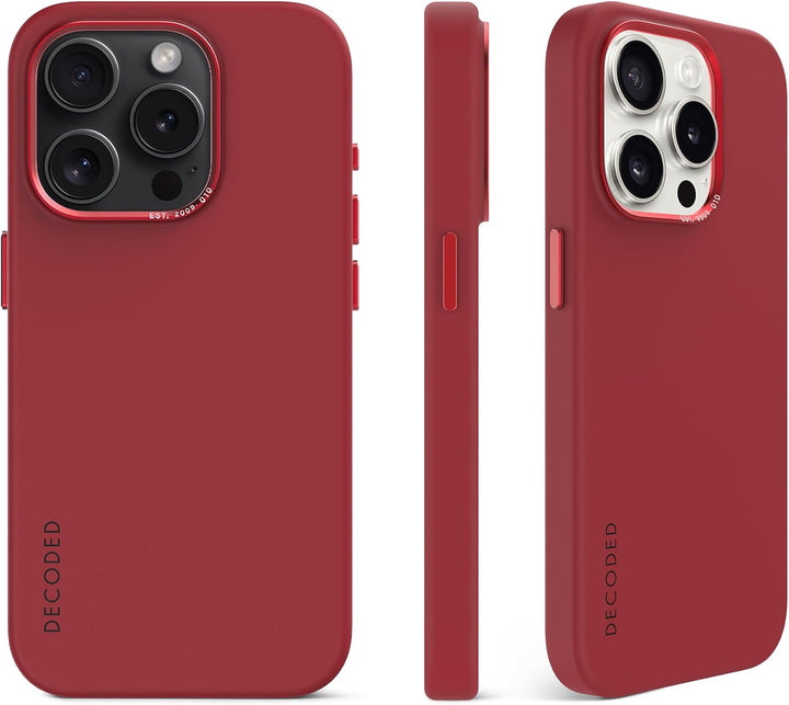 Decoded Silikon Hülle – iPhone 15 Pro – Antibakterielle Hülle – Kompatibel mit MagSafe – Astro Dust