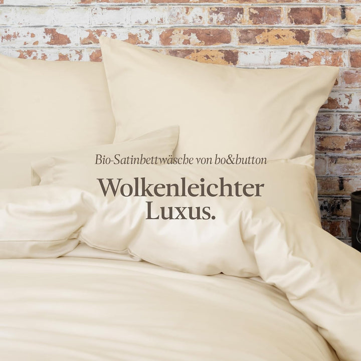 bo&button® Mako Satin Spannbettlaken | Echte Bio Luxusqualität | ALLE GRÖssEN für Matratzen & Boxspr