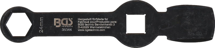 BGS 35344 | Schlag-Ringschlüssel | Sechskant | mit 2 Schlagflächen | SW 24 mm, 24 mm
