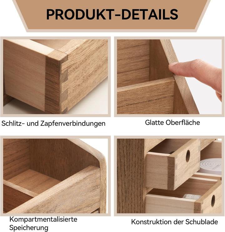 KIRIGEN Holz Make-up Organizer Aufbewahrungsschrank Tisch Kosmetik Organizer Schmuck Aufbewahrungsbo