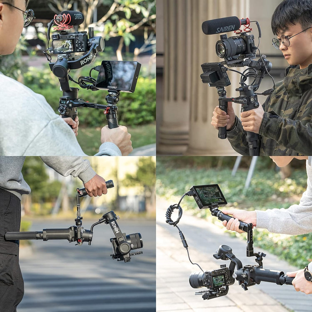 Fututech Klappbarer Griff, Verschiedene Formen, für DJI Ronin SC 2 RS2 RS3 RS3 Pro Handgriff, tragba