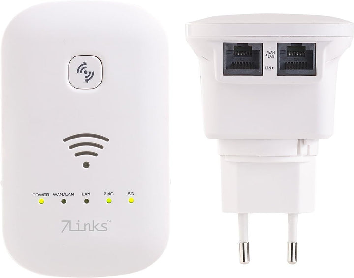 7links WLAN Verstärker: Dualband-WLAN-Repeater, Access Point & Router, 1.200 Mbit/s, WPS-Taste (WiFi