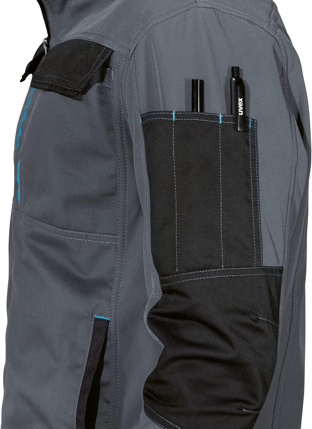 Uvex Tune-up Softshell-Arbeitsjacke für Herren - atmungsaktiv & wasserabweisend S Grau, S Grau