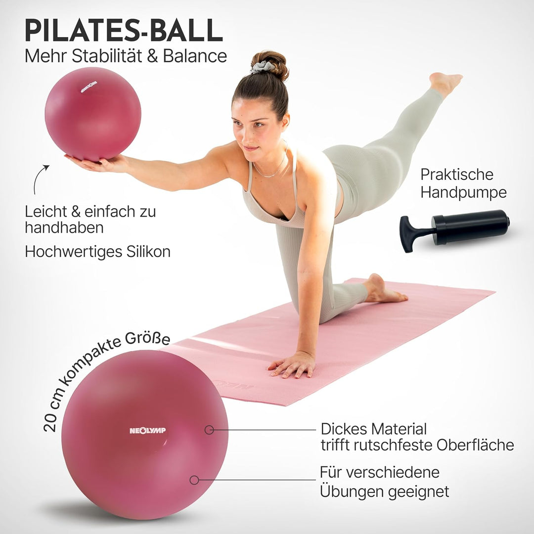 NEOLYMP Pilates Set für Zuhause – Pilates Ball, Pilates Ring & Gewichte – Komplettes Pilates Zubehör