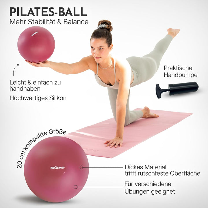 NEOLYMP Pilates Set für Zuhause – Pilates Ball, Pilates Ring & Gewichte – Komplettes Pilates Zubehör