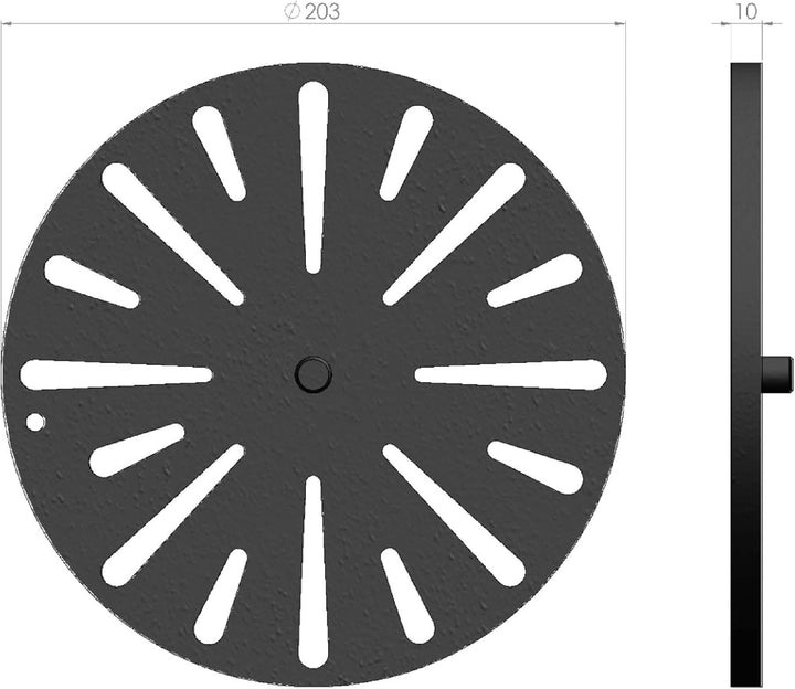 Kaminrost/Ascherost Rund Ø 203 x 10 mm passend für Koppe** Kaminöfen inkl. Modellübersicht - Aschero