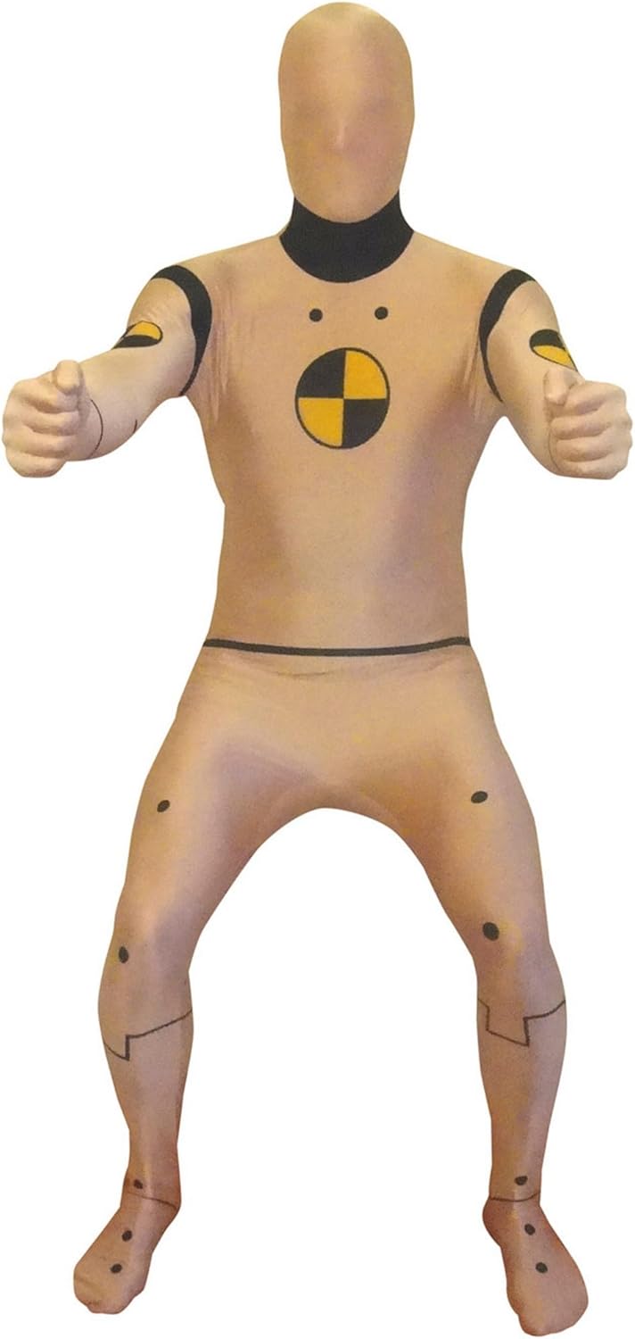 Morphsuits Offizielles Crash Test Dummy Kostüm, Kostüm Herren, Halloween, Halloween XL, XL