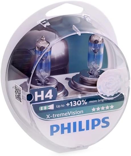 Philips X-tremeVision +100% H4 Scheinwerferlampe 12342XVS2, 2er-Set