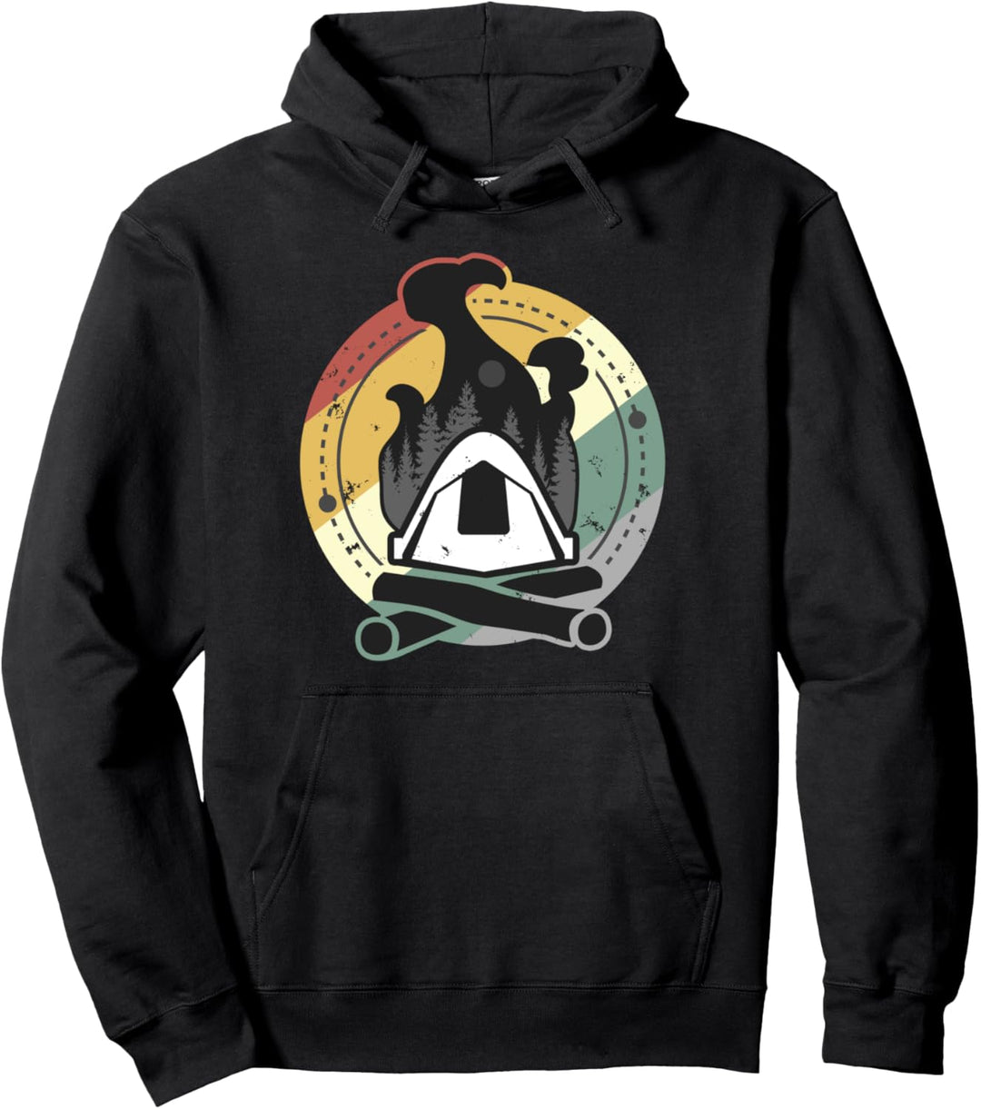 Camping Pfadfinder Zelten Lagerfeuer Pullover Hoodie