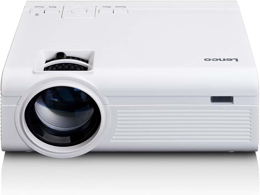 Lenco LPJ-280WH Beamer – 2800 Lumen, Full HD 1080P Unterstützung, Kontrast 3000:1, bis 250cm Bildgrö