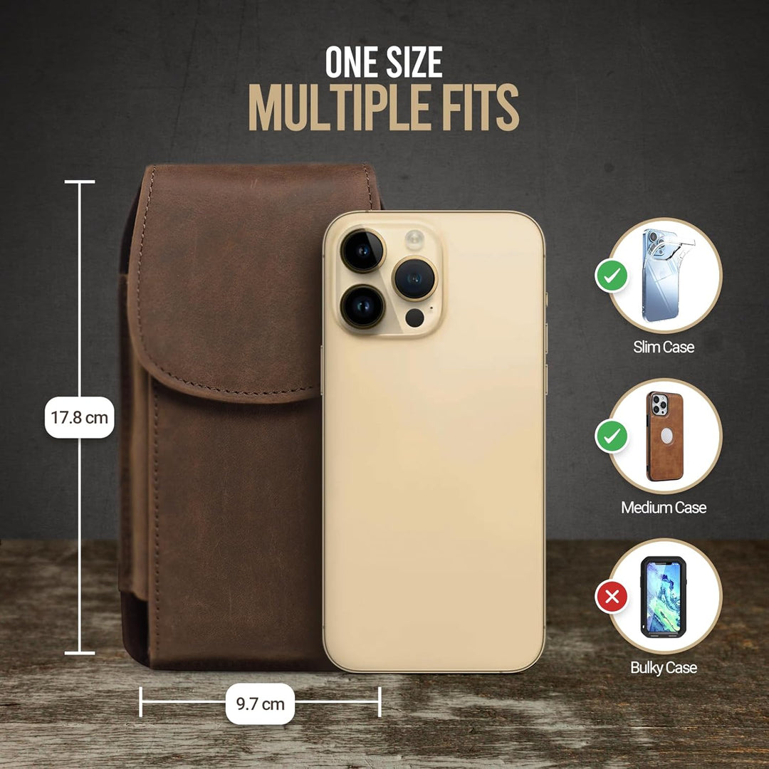 Hengwin Leder Handy Holster Fall Taille Gürtel Tasche für iPhone 17 Pro Max/16Plus iPhone 16 15 14 1