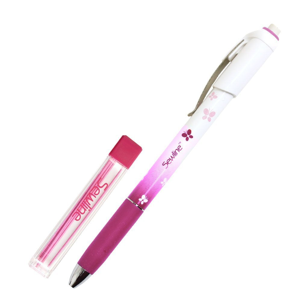 Sewline rosa Stoff Druckbleistift &amp; Nachfüllung