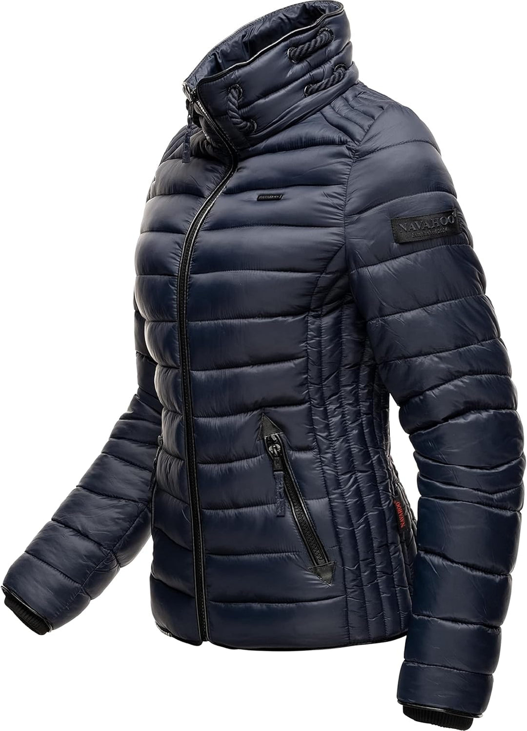 Navahoo Damen leichte Übergangsjacke Steppjacke mit Kapuze Lulana XS-XXL M Navy, M Navy