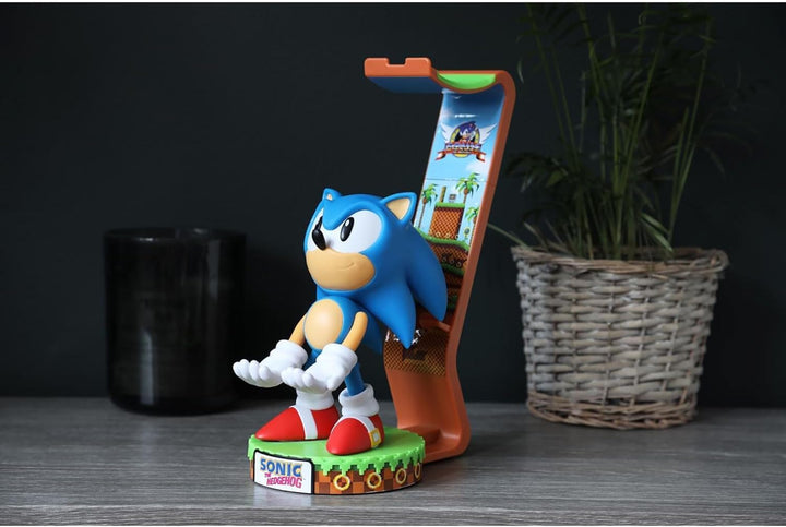 Exquisite Gaming: SEGA: Sonic Deluxe – beleuchteter Kopfhörerständer, Gerät, Controller und Telefons