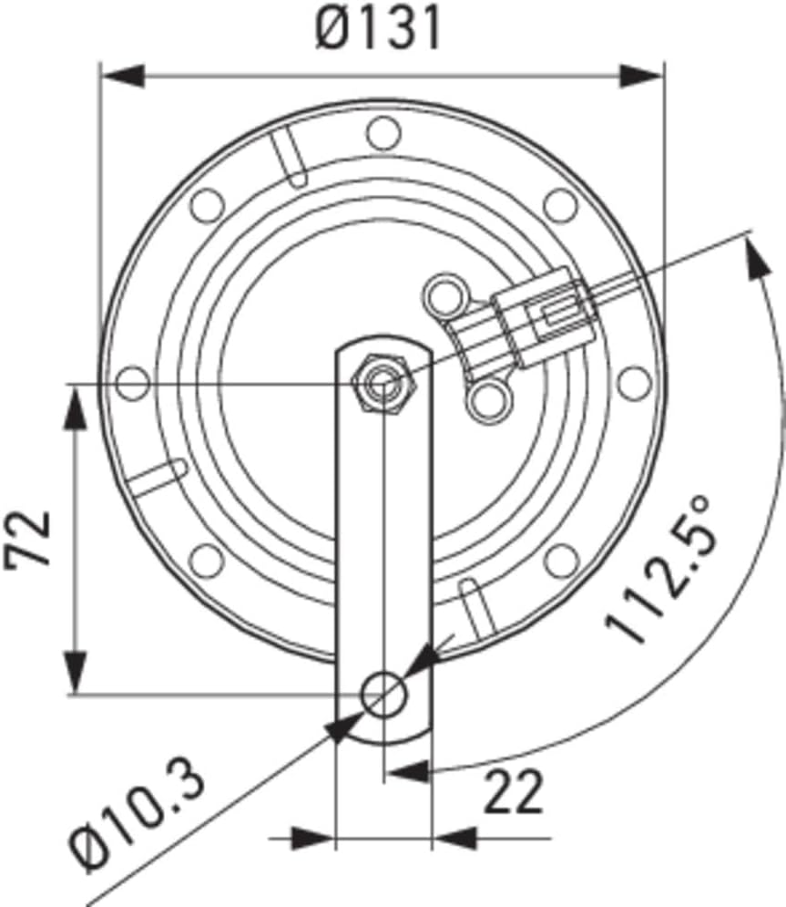 HELLA 3CA 004 811-001 Horn, 114dB(A), Gehäusefarbe schwarz