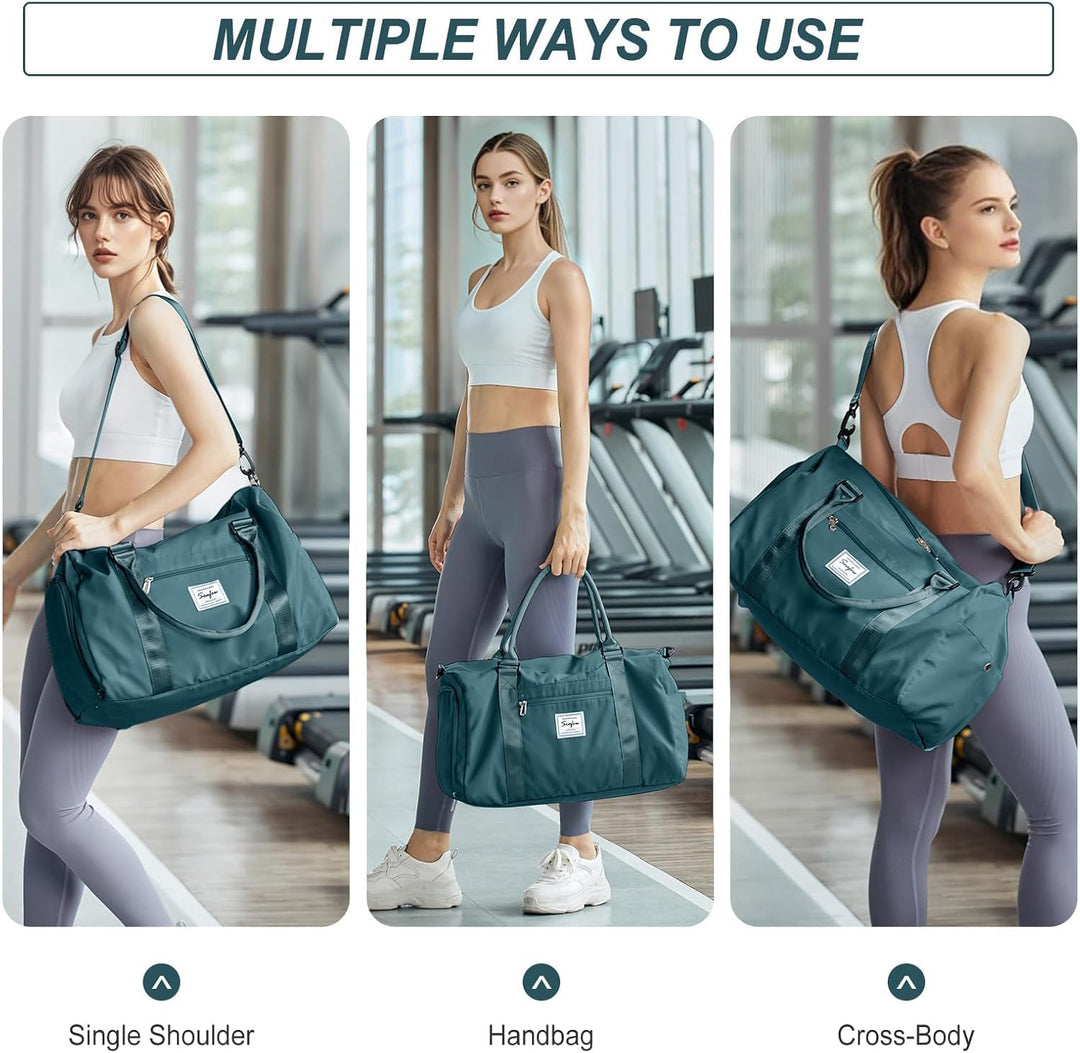HYC00 Sport Duffel Bag Damen Handgepäck Sporttasche für Damen Herren mit Nassfach & Schuhfach, Reise