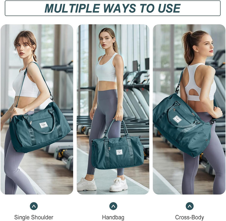 HYC00 Sport Duffel Bag Damen Handgepäck Sporttasche für Damen Herren mit Nassfach & Schuhfach, Reise