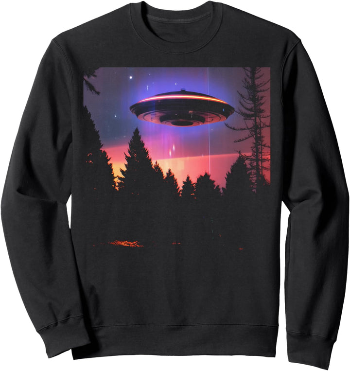 Vaporwave UFO | Synthwave Alien Retro Glitch 90er Aesthetic Sweatshirt
