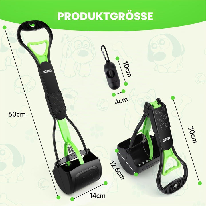 Nobleza Raccoglitrice per cani 60 cm Raccogli Cacche per Cane Portatile Pieghevole Dog Poop Scooper