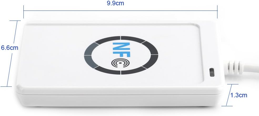 Chipkartenleser Ohne Kontakte, NFC RFID ACR122U ISO 14443A/B USB 2.0, 65 x 12,8 x 98 mm