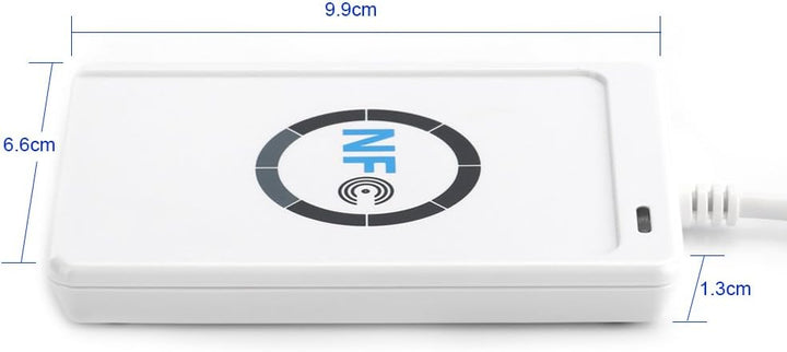 Chipkartenleser Ohne Kontakte, NFC RFID ACR122U ISO 14443A/B USB 2.0, 65 x 12,8 x 98 mm