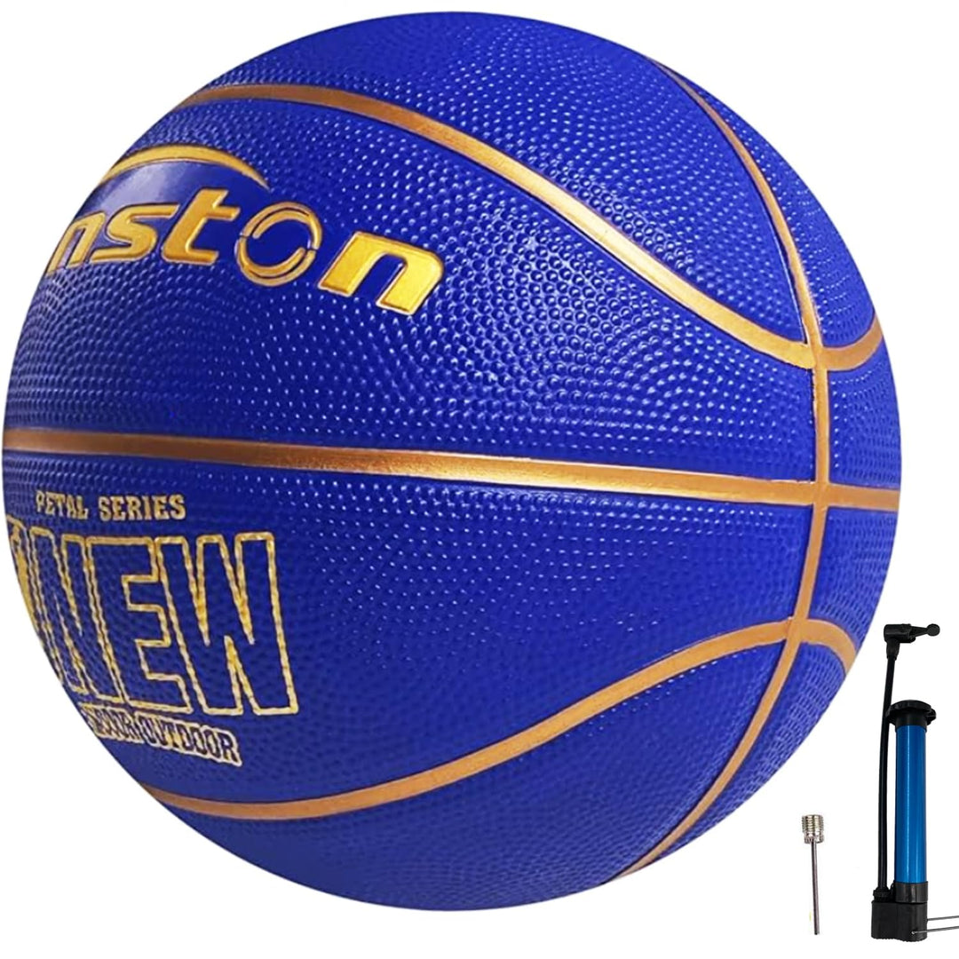 Senston Basketball Grösse 7, Baskettball mit Pumpe, Outdoor Basketbälle, Anti-Rutsch und Hervorragen