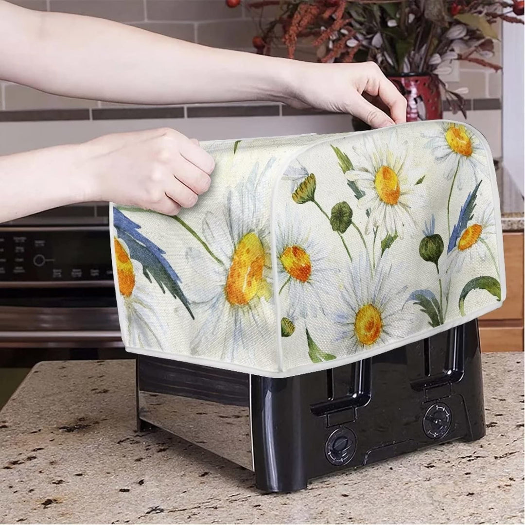 Abdeckung für kleine Geräte mit Gänseblümchen, 4 Scheiben, Toaster, schmutzabweisend, Staubschutz, B