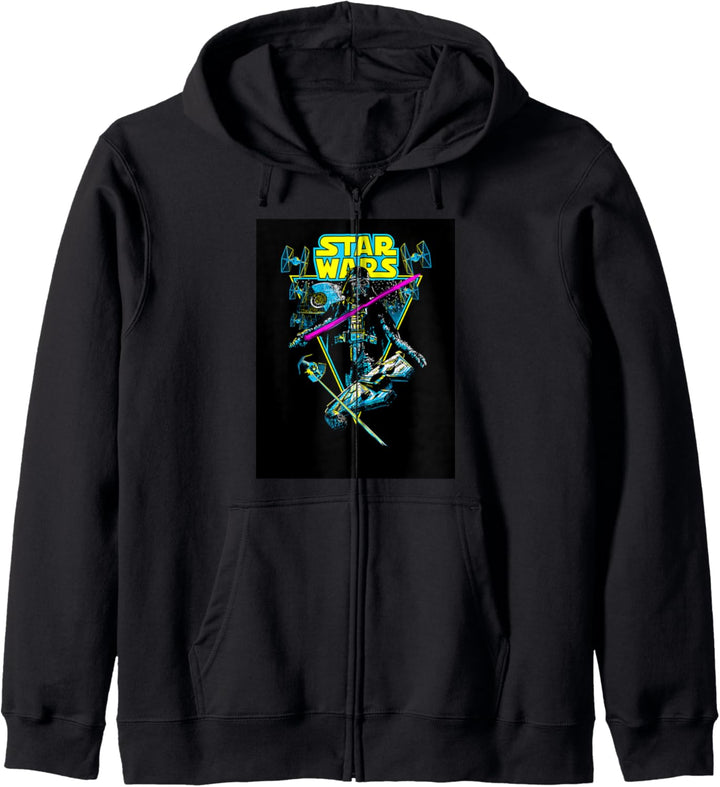Star Wars Darth Vader Battle Vintage Retro Triangle Kapuzenjacke