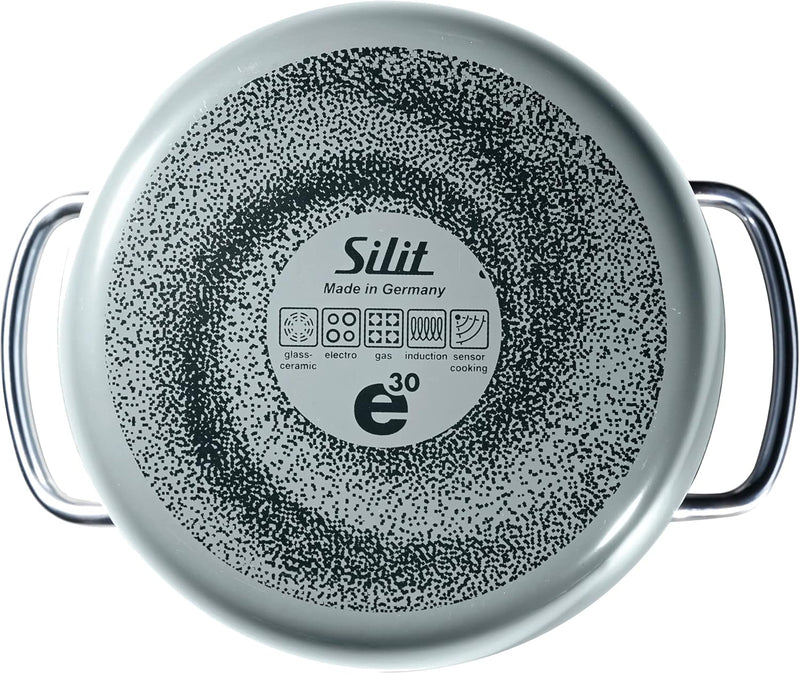 Silit Vision Kochtopf gross 24cm, Metalldeckel, Fleischtopf Induktion 6,4l, Silargan Funktionskerami