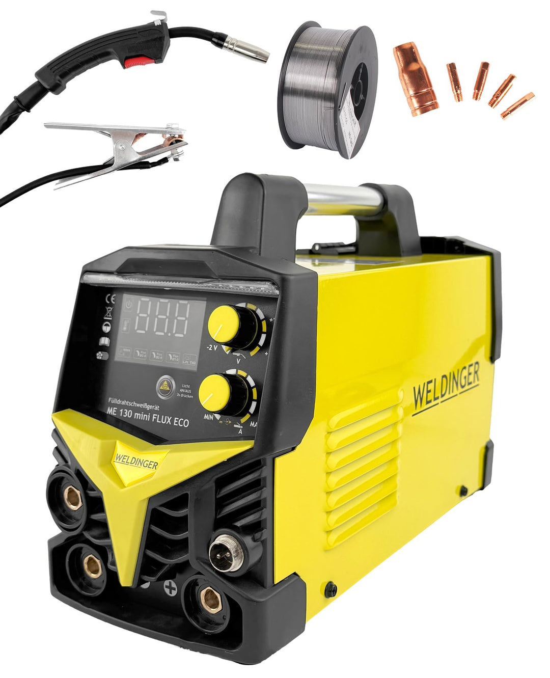 WELDINGER ME 130 mini FLUX ECO Fülldrahtschweissgerät mit Fülldraht und Zubehör NEU mini FLUX ECO Ne